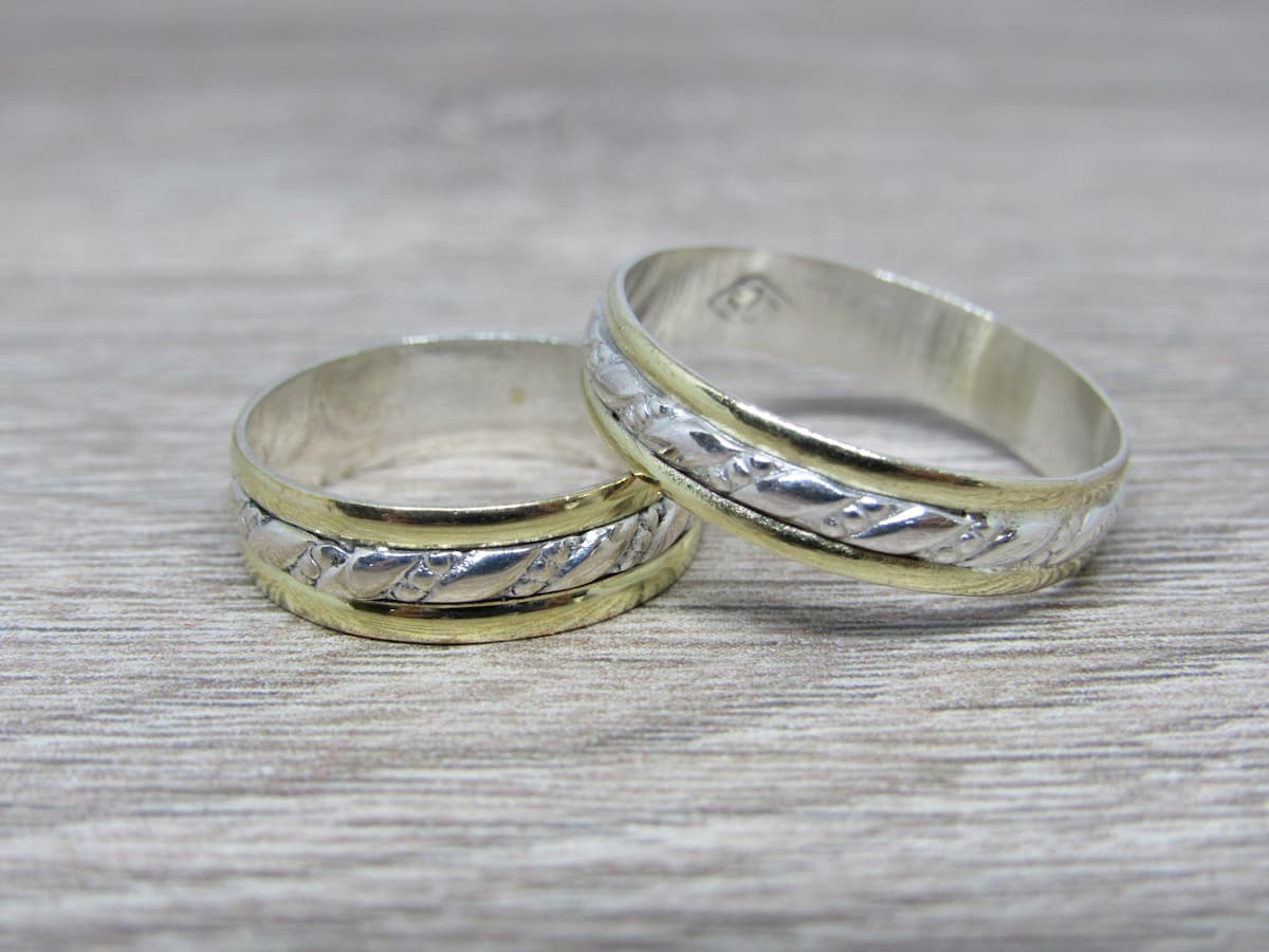Alianzas facetadas PLATA Y ORO (precio por unidad) Alianzas facetadas PLATA Y ORO (precio por unidad) - Imagen 2