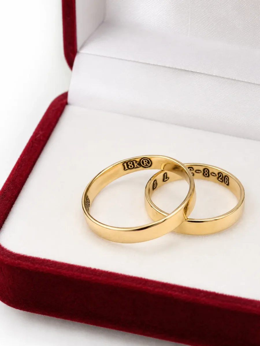 Alianzas cintas de 3 gramos el par ORO 18K (precio por unidad) Alianzas cintas de 3 gramos el par ORO 18K (precio por unidad) - Imagen 2