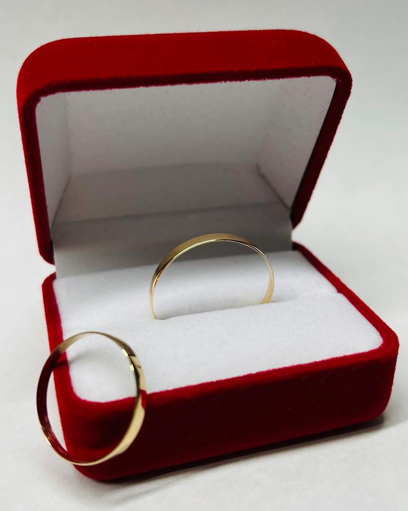 Alianzas cintas finas 2 gramos el par ORO 18K (precio por unidad) Alianzas cintas finas 2 gramos el par ORO 18K (precio por unidad) - Imagen 4