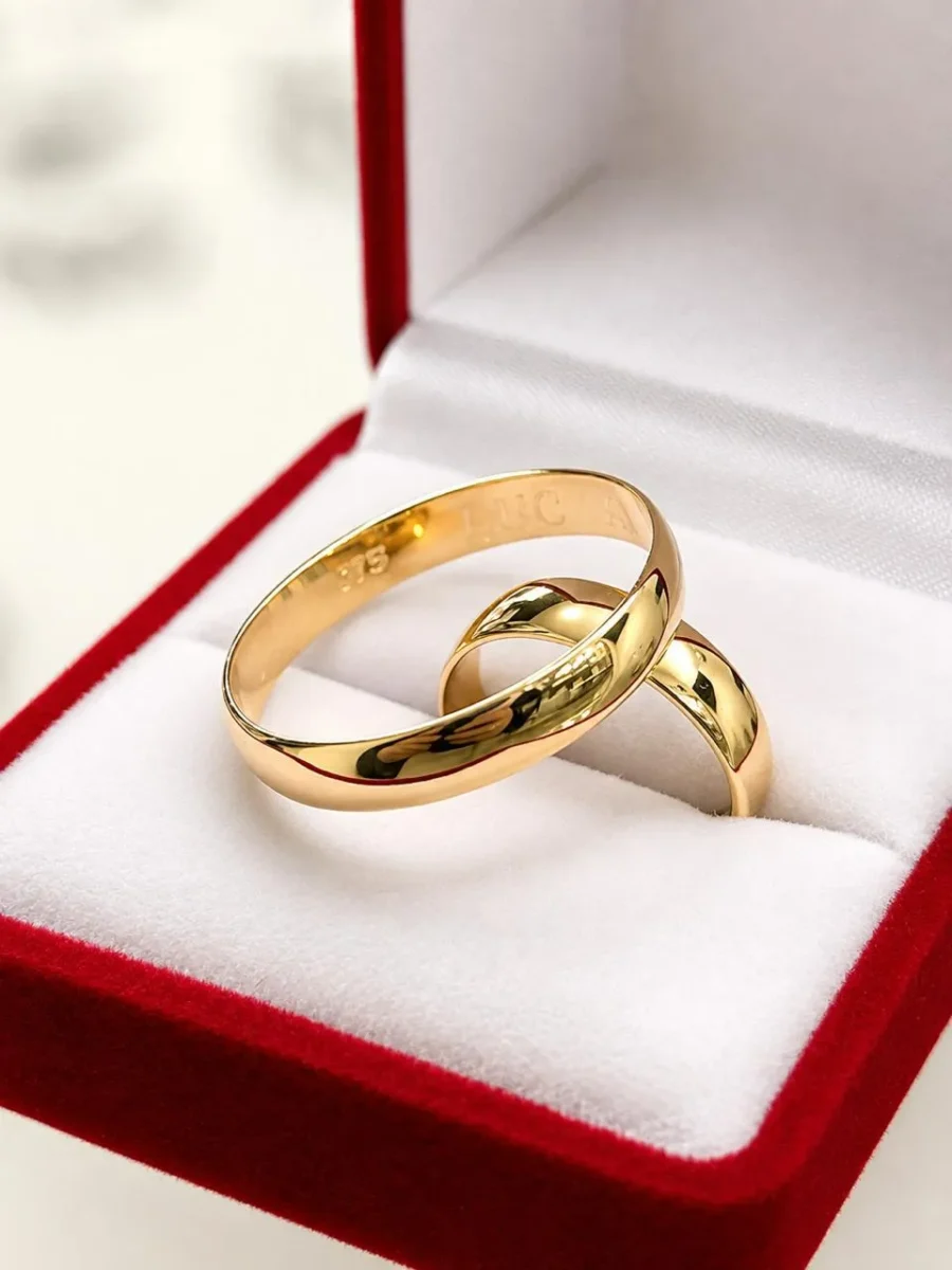 Alianza media caña ancha 6 gramos el par ORO 18K (precio por unidad) Alianza media caña ancha 6 gramos el par ORO 18K (precio por unidad)