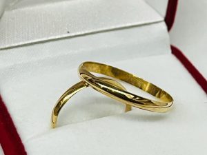 Alianzas media caña 3 gramos el par ORO 18K (precio por unidad)