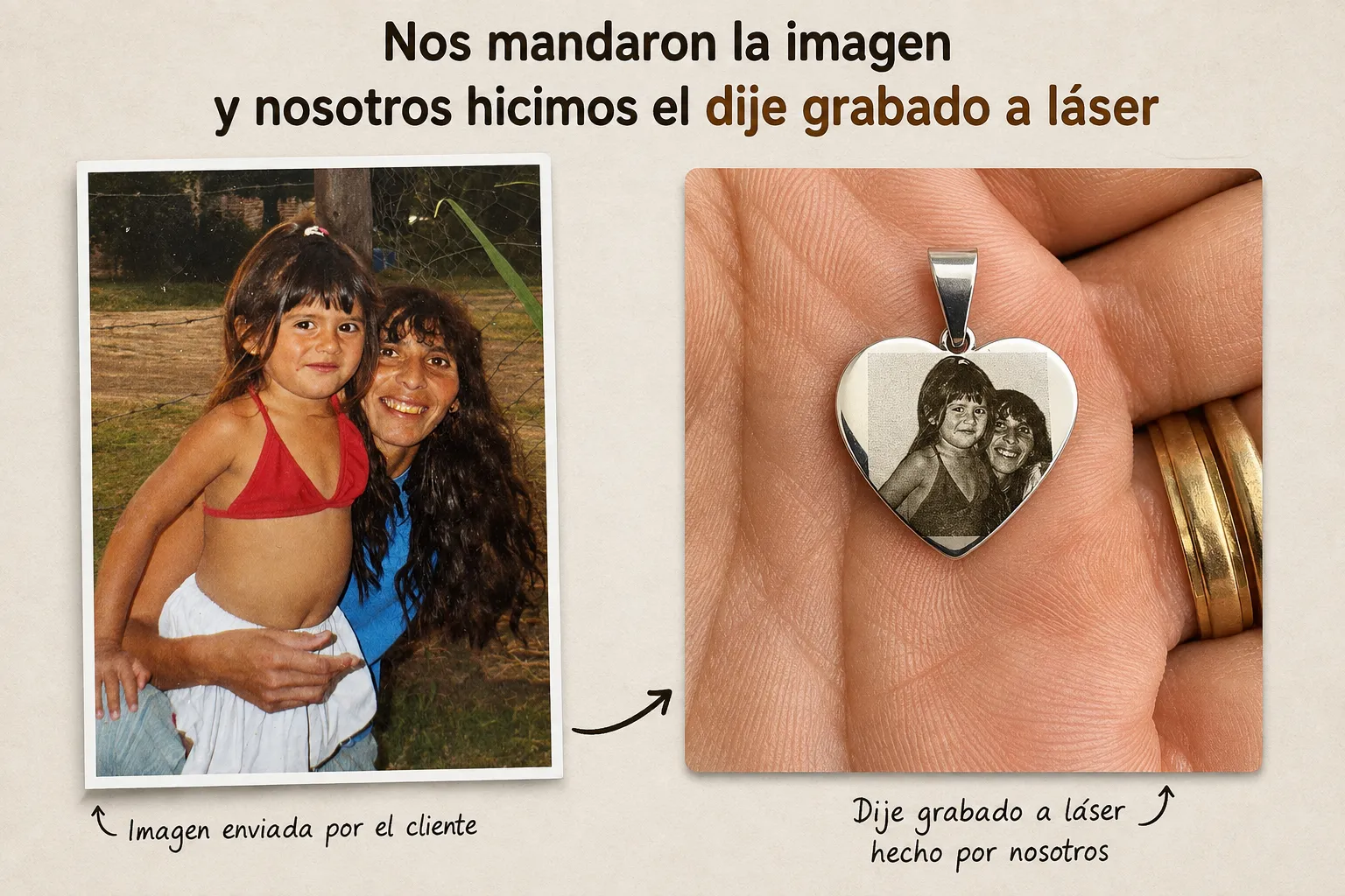 Corazon con foto medalla ACERO QUIRURGICO Corazon con foto medalla ACERO QUIRURGICO - Imagen 6
