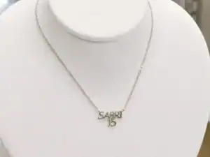 Nombre personalizado con numero15 plata 925 Nombre personalizado con numero15 plata 925
