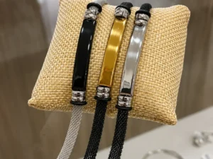 Pulseras de Acero con Chapa Pulseras de Acero con Chapa