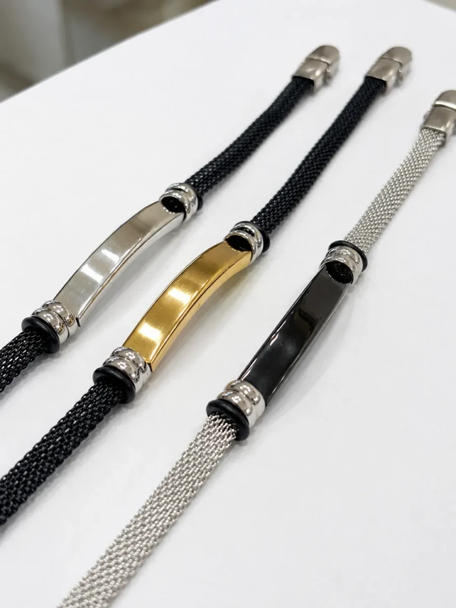 Pulseras de Acero con Chapa Pulseras de Acero con Chapa - Imagen 5